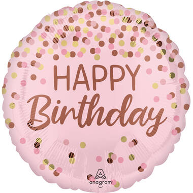 Foil Balloon – "HAPPY Birthday" – Pretty Pink – Pink – 45 cm